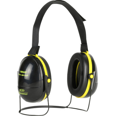 Wire Neckband Ear Muff, 24 Db Nrr,Blk./Ylw. - Size Os, Black, Ear Muffs, 1 Pair 263-NP120