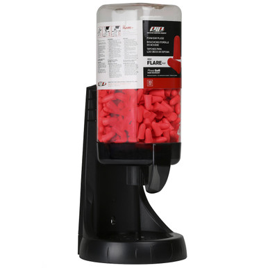 Ear Plug Dispenser, Prefilled, Holds 400 Pair Of Mega Flare Plus Earplugs - Size Display, Black, Ear Plugs, 1 Unit 267-HPD910-400