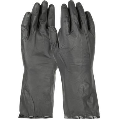 12" Small Class 100 (ISO 5) PolyTuff Polyurethane Electrostatic Dissipative Glove (ESD) Case of 10 bags, 5 pairs per bag - 4 mil, 1.5 mil PolyTuff film - CE Chemical Gloves QRP 27GS