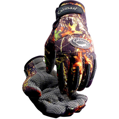 Caiman, Silicone Grid Palm, Insulated - Size M, Camouflage, Protection From Cold, 1 Pair 2911-4