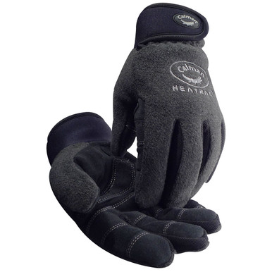 Caiman, Synthetic Leather Palm, Insulated Insulated Leather Palm Gloves - 2XL Black PR 2964-7