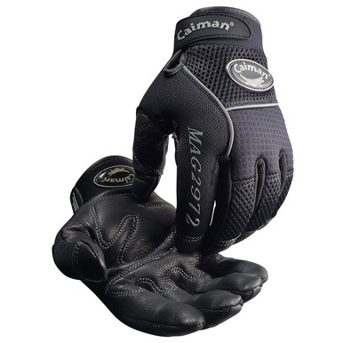 Caiman, Premium Deer Grain Padded Palm Multi-Activity Gloves - S Black PR 2972-3