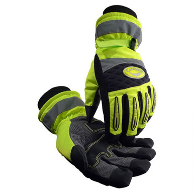 Caiman, Heavy Insulated, Waterproof, High Visibility, Multi-Activity Glove, Xl Insulated Leather Palm Gloves - XL Hi-Vis Yellow PR 2991-6