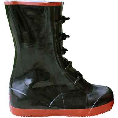 BOSS RUBBER OVER-THE-SHOE ARTIC 5 BUCKLE BOOTS BLACK - Size 10, Black 1 Pair - Rain Boots 2PP629710