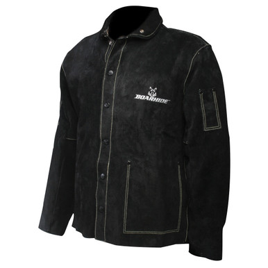 Coat, 30", Welders, Black Boarhide, Large - Size L, Black, FR Clothing-Welding, 1 Unit 3029-5