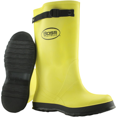 Boss 17" Over-The-Shoe Waterproof Slush Boot, Yellow Plain Toe - 9 Yellow PR 384-881/9
