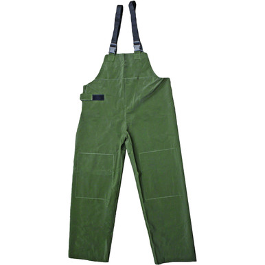Lined PVC Bib Overalls .50MM, Green - Size 3XL, Dark Green- PVC Rainwear 3PR0501GG