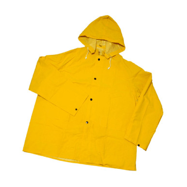35 MIL PVC/POLY JACKET - Size Small, Yellow- PVC Rainwear 4036/S
