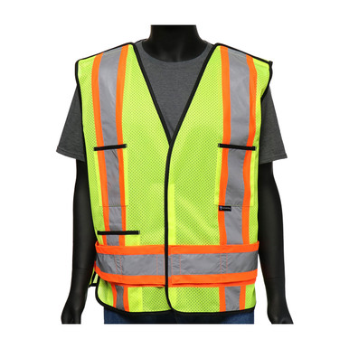 Hi-Vis Green ANSI Class II Breakway Style - Hi-Visibility Vest 5XL Hi-Vis Yellow 47213/5XL