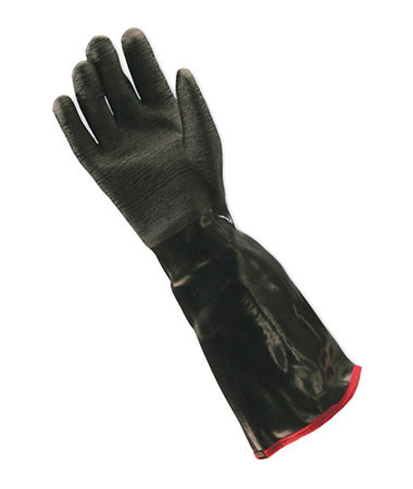 ChemGrip, Supported Neoprene, Foam Lined, Blk., Etched, 18 Inch - Size M, Black 1 Dozen - Coated Supported Gloves 57-8653R/M