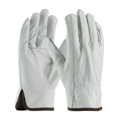 Top Grain Cowhide Leather Drivers, Superior Grade, Keystone Thumb - Size 2XL, Natural, Leather Drivers, 1 Dozen 68-165/XXL