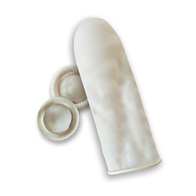 Powder Free Cot Polymer Coated Hi Tack SM - Size Small, Natural 1 Case - CE Fingercots 6CS