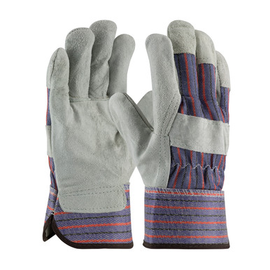 Econ Series, One Piece Palm, Bl./Blk./Red Striped, Rubber Sc - Size 2XL, Blue, Leather Palm Gloves, 1 Dozen 85-7500/XXL