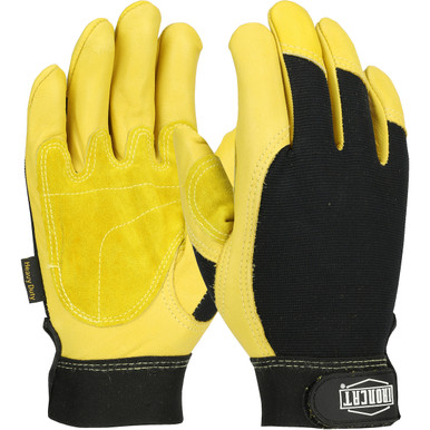Pro Series Heavy Duty Grain Cow - Size 3XL, Natural 1 Pair - Welder's and Foundry Gloves 86350/3XL