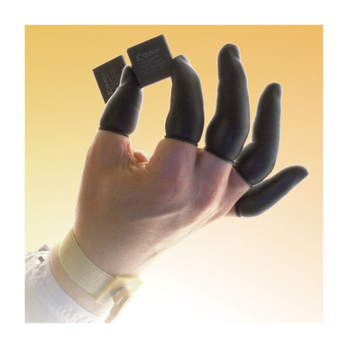 Cl 100 CR Stat Dis Blk Latex Cot 720pc/pk, 20pk/cs XLARGE - Size XL, Black 1 Case - CE Fingercots 8CXL
