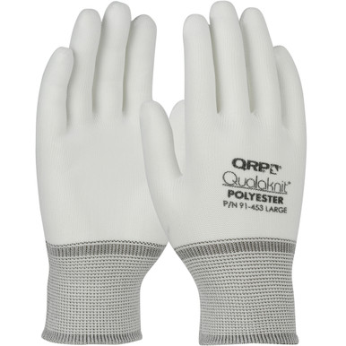 NYLON Inspector Glove 240 pair/case Yellow CuffxLARGE - Size XL, White 1 Case - CE Seamless Knit Gloves 91-724