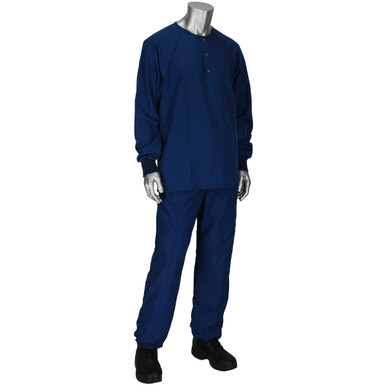 Reusable Top And Bottom Sitewear Set - Size XL, Navy, Reusable Clothing, 1 Unit HSCBM1P/HSCTM3-49NV-5PK-XL