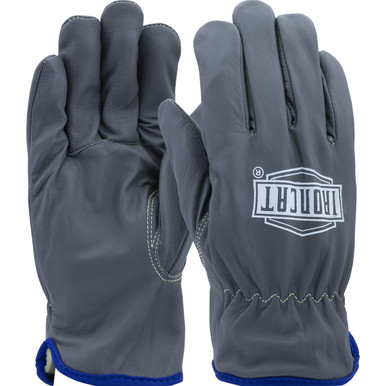 Goatskin Lea Drivers, Oil Armor, Keystone Thumb, A4 Cut Liner, Arc Rated Ppe All Purpose Work Gloves - L Gray PR IC993KOA/L