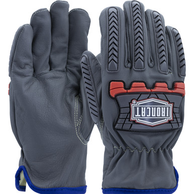 Goatskin Lea Drivers, Oil Armor, Keystone Thumb, A5 Cut Liner, Arc Rated Ppe All Purpose Work Gloves - M Gray PR IC993KOAB/M