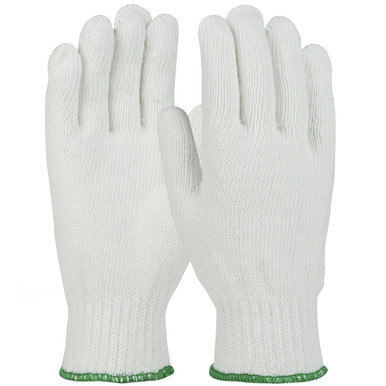 Glove, 7G Poly White - Size L, White, SeamlessGlove NoCoat, 1 Dozen MP25-L