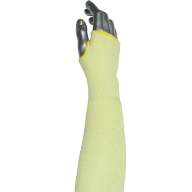 Ata, 2X2.5, Yellow 1-Ply Sleeve W/Th, Ansi A4 - Size 18, Yellow, Cut Resistant Sleeve, 1 Unit MS1ATA2X2.5-18T