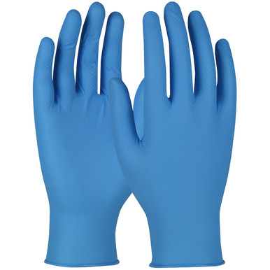 Nitrile Heavy Duty Powder Free Disposable Gloves - Size L, Blue, CE Gloves, 1 Case RBT09L
