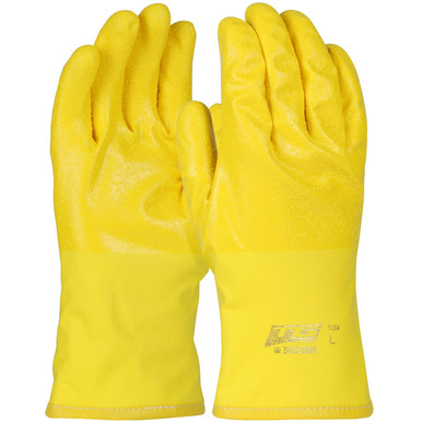 Economy Polyurethane Grip-Grip Dual Layer Temp Gloves - Size L, Yellow, CE Gloves, 1 Pair TG150L