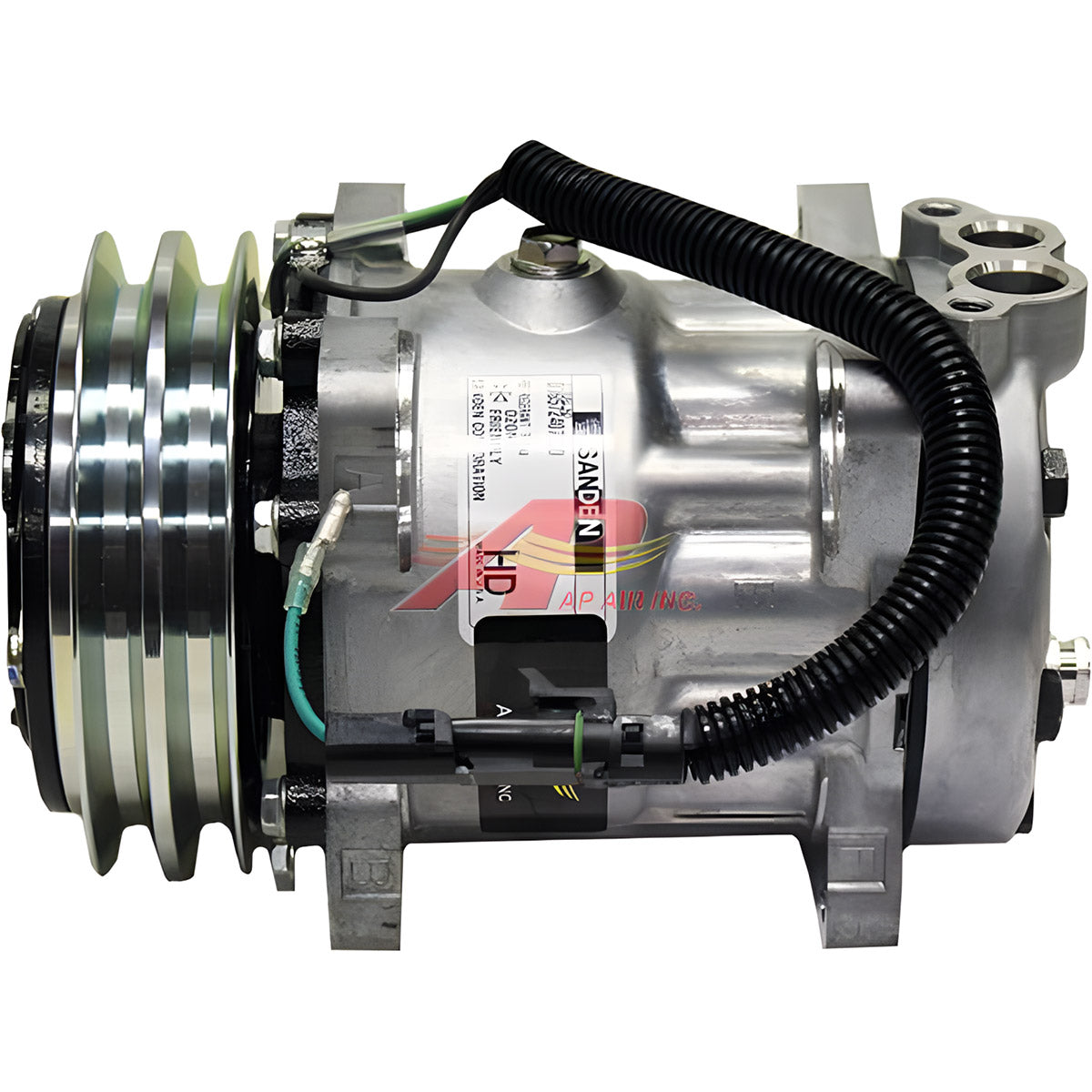 Original Sanden SD7H15, Flx7, 5 1/4", 2 Groove Clutch, Wl, 24V for Hitachi