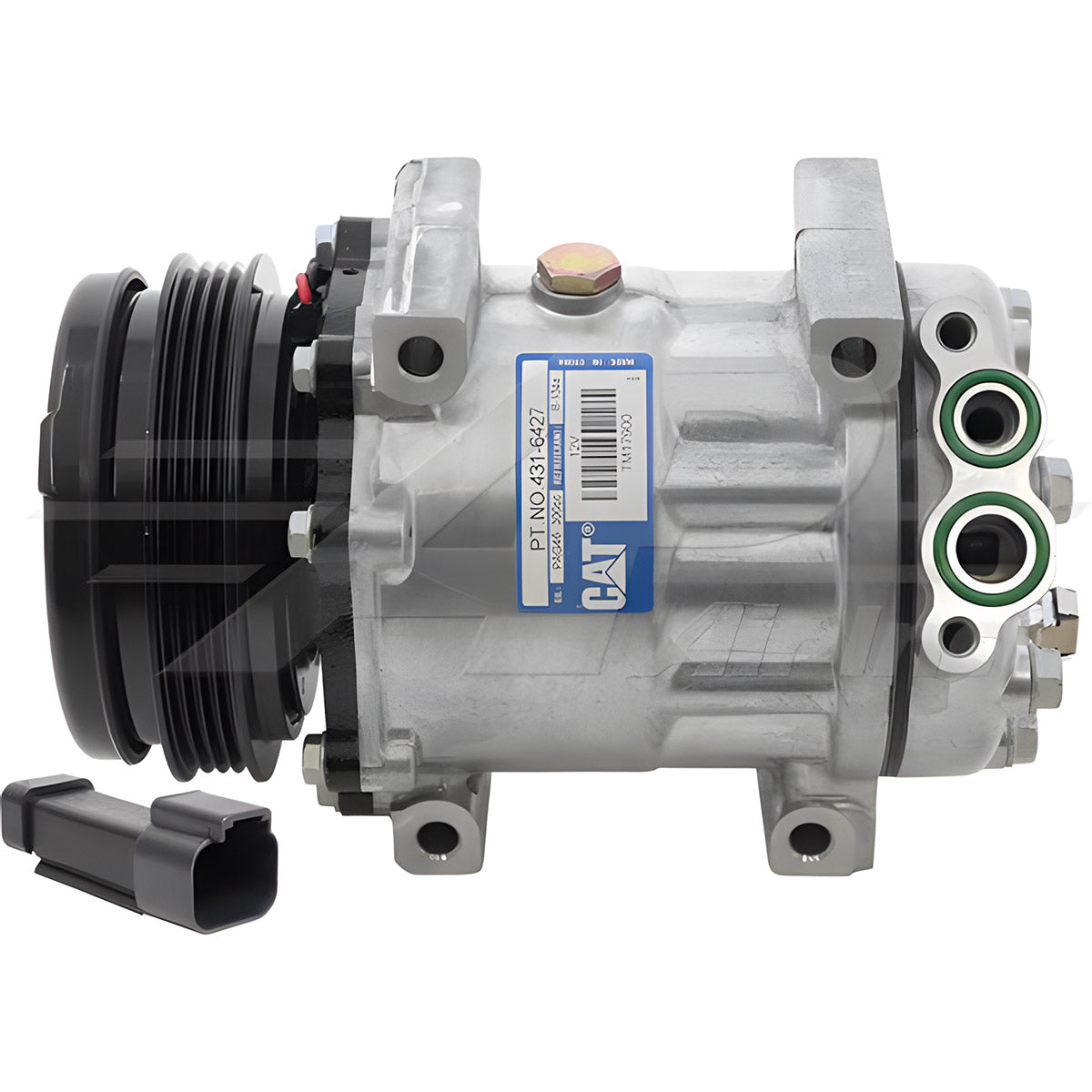 OEM TCCI Compressor SD7H15 - 122mm, 4 Groove Clutch, 12V for Caterpillar
