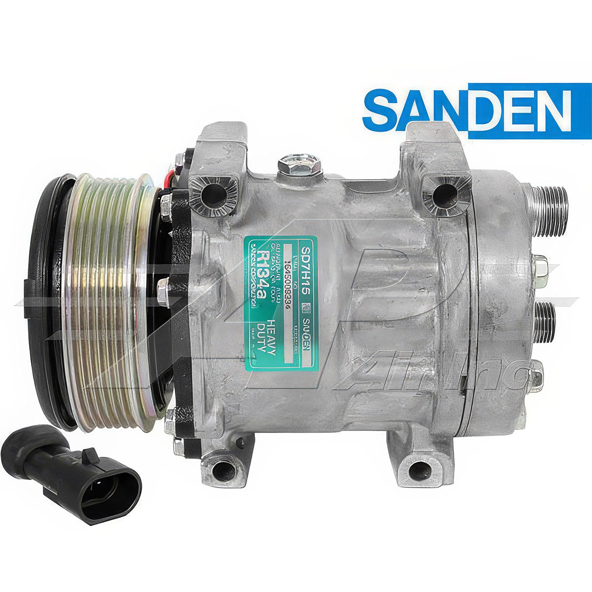 OEM Sanden Compressor SD7H15 - 112mm, 6 Groove Clutch, 12V for Ford/New Holland & Case IH