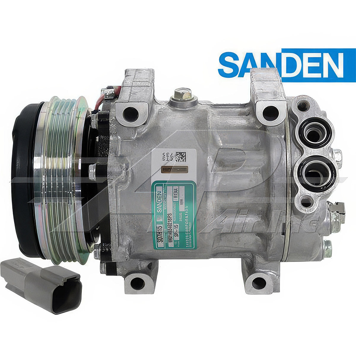 Original Sanden SD7H15 Compressor With 4 Groove Clutch for Caterpillar