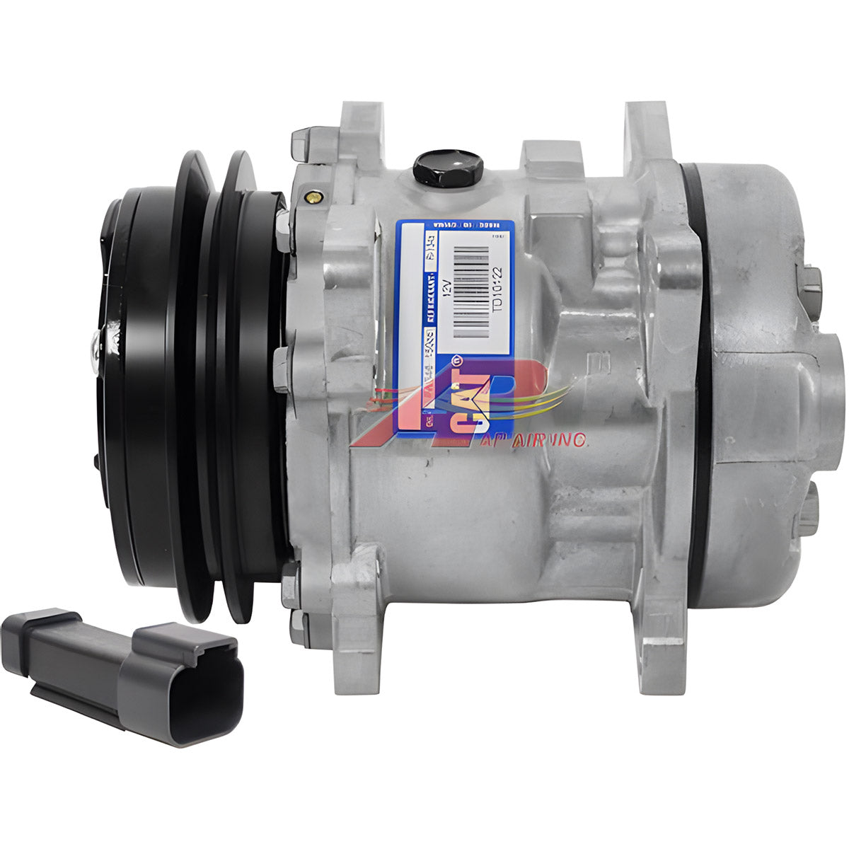 OEM TCCI Compressor SD5H09 - 125mm, 1 Groove Clutch 12V for Caterpillar