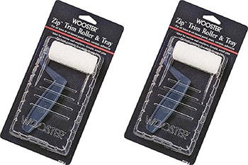 Wooster Genuine 3" Zip Trim Roller & Tray 3/16" Nap 2-Pack, R138-3-2PK