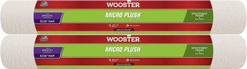 Wooster Genuine 18" Micro Plush 5/16" Nap Roller Cover 2-Pack, R235-18-2PK