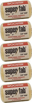 Wooster Genuine 4" Super/Fab 3/8" Nap Roller Cover 5-Pack, R239-4-5PK