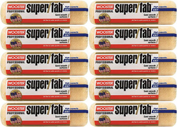 Wooster Genuine 9" Super/Fab 1/2" Nap Roller Cover 10-Pack, R240-9-10PK