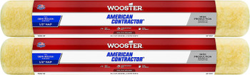 Wooster Genuine 18" American Contractor 1/2" Nap Roller Cover 2-Pack # R363-18-2PK