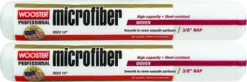 Wooster Genuine 14" Microfiber 3/8" Nap Roller Cover 2-Pack, R523-14-2PK