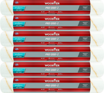 Wooster Genuine 6 pack of 18" Pro/Doo-Z 3/8" Nap Roller Cover RR642-18-6PK