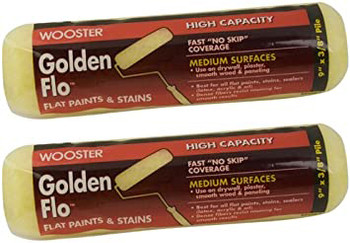 Wooster Genuine 9" Golden Flo 3/8" Nap Roller Cover 2-Pack, RR660-9-2PK