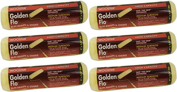Wooster Genuine 9" Golden Flo 3/8" Nap 6-Pack Roller Cover - RR660-9-6PK