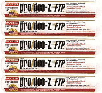 Wooster Genuine 14" Pro/Doo-Z FTP 3/8" Nap 5-Pack Roller Cover - RR666-14-5PK