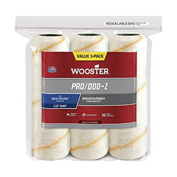 Wooster Genuine 9" Pro/Doo-Z 1/2" Nap 3-Pack Roller Cover - RR724-9