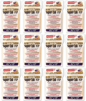 Wooster 4.5" Jumbo-Koter Super/Fab FTP 1/2" Nap 12 Sets Of 2-Pack Roller Cover # RR942-4.5-12PK
