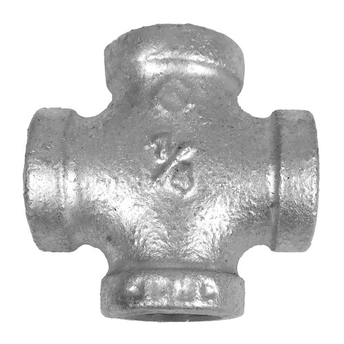 Service Metal Series SGCRS Class 150 Galvanized Malleable Iron 2 in. Cross