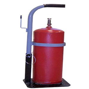 Portable Stand for B Cylinders, Removable Handle, 9"x9" Baseplate B-TOTE