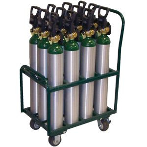 12 D & E Medical Cylinders Carrier, Rear Swivel Casters, Wheels Sc-23, SC-24 MDE-12