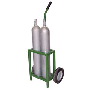 Two D or E Medical Cylinders Carrier, Two 8" Semi-pneumatic Wheels, Wheels SC-5, Weight 15lbs MDE-2