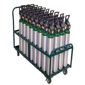 36D & E Medical Cylinders Carrier, Rear Swivel Castors, Wheels CS-23, SC-24 MDE-36