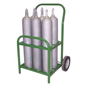 Six D or E Medical Cylinders Carrier, Two 8" Semi-pneumatic Wheels SC-5A, Weight 25lbs MDE-6